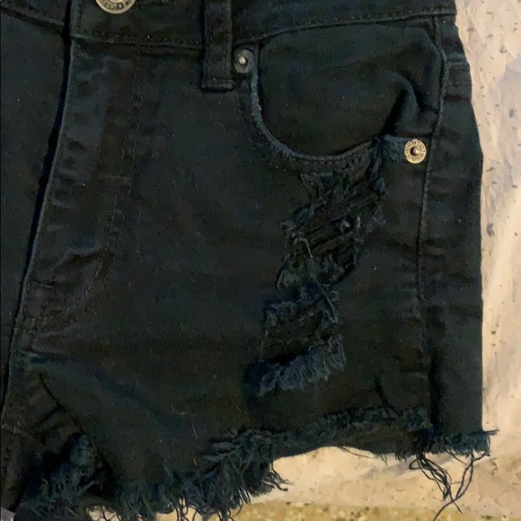 Black ripped jean shorts - Picture 4 of 4